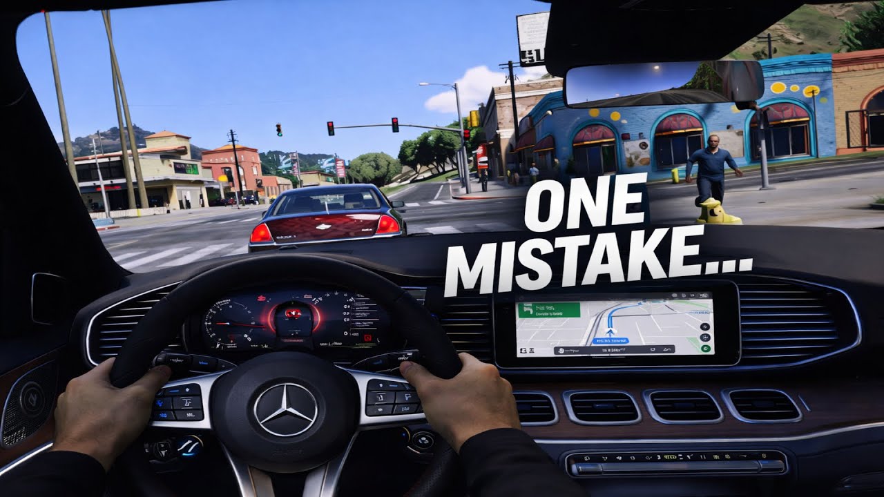GTA 5 Realistic Uber Taxi Job | Mercedes GLE63s AMG POV