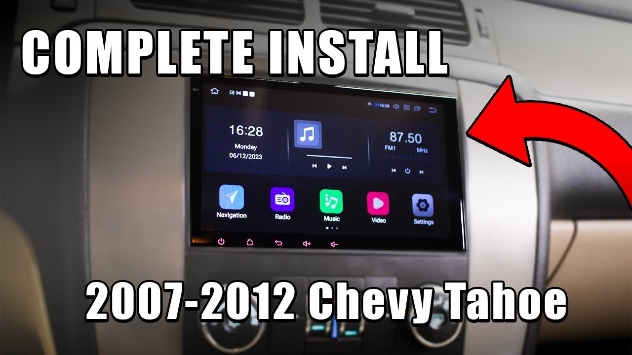 Обновленная стереосистема Chevy Tahoe AppleCar Play 2007–2014 гг., Камера заднего вида | Эонон Ст...
