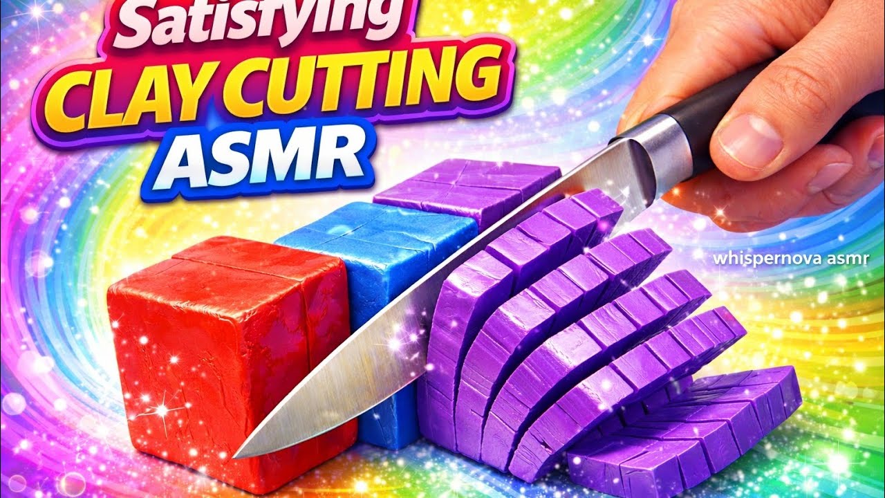 “Ultimate Clay Cube Cutting ASMR | Super Satisfying Knife Slices