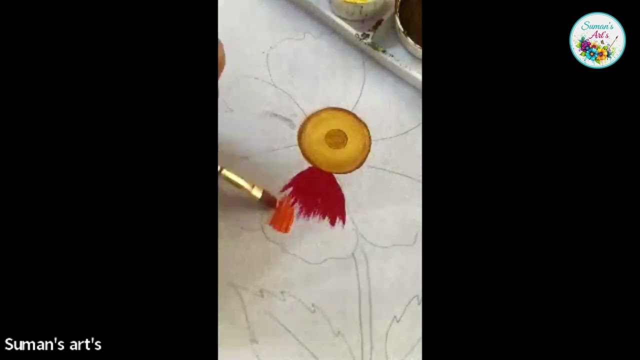Fabric Painting Day 5 How to Paint a Realistic Flower | Shading & Blending | Suman's Arts #painting