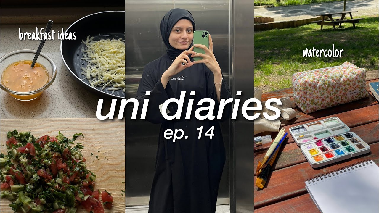 📚 UNI VLOG: a day at school, breakfast ideas, short Beşiktaş route, watercolor date, routine days 🖇️
