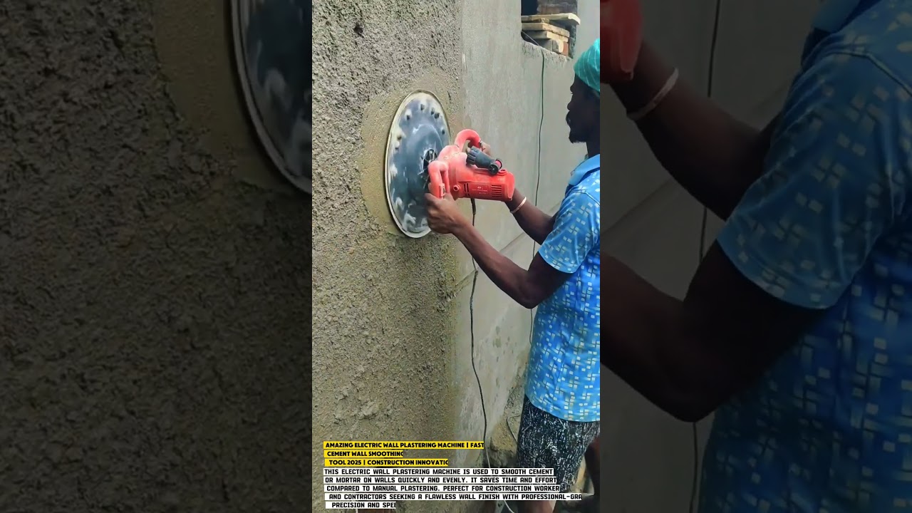 Amazing Electric Wall Plastering Machine Fast Cement Wall Smoothing Tool  Construction Innovation