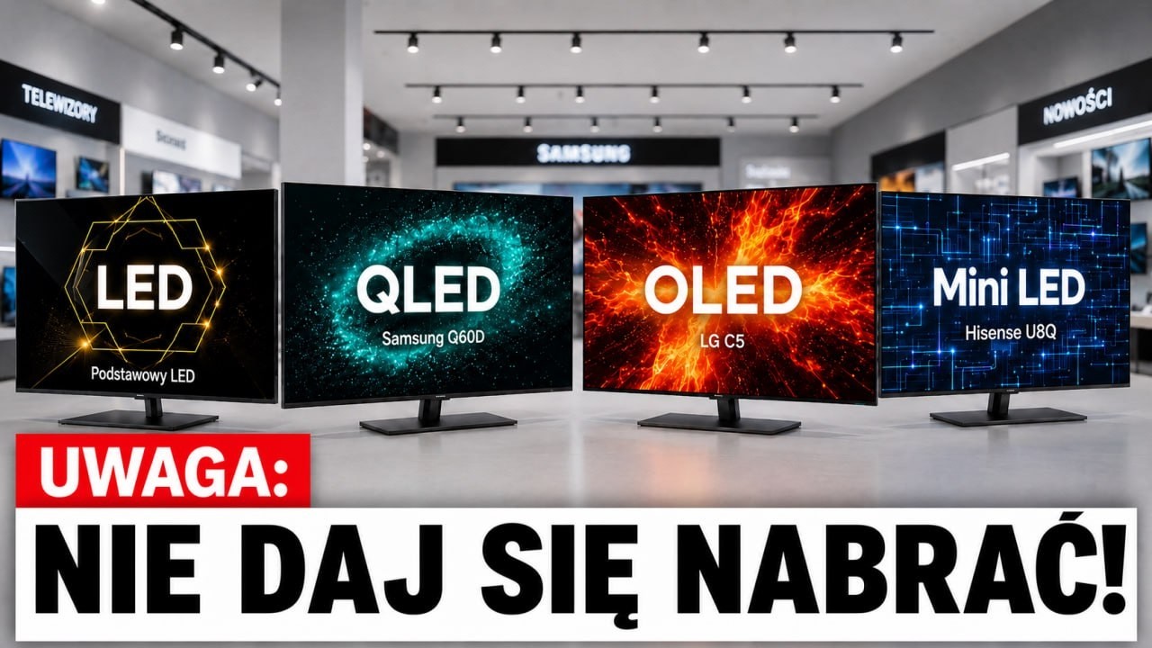 LED vs QLED vs OLED vs Mini LED &mdash; PRAWDZIWY Zwycięzca w 2026 (Nie Marnuj Pieniędzy!)