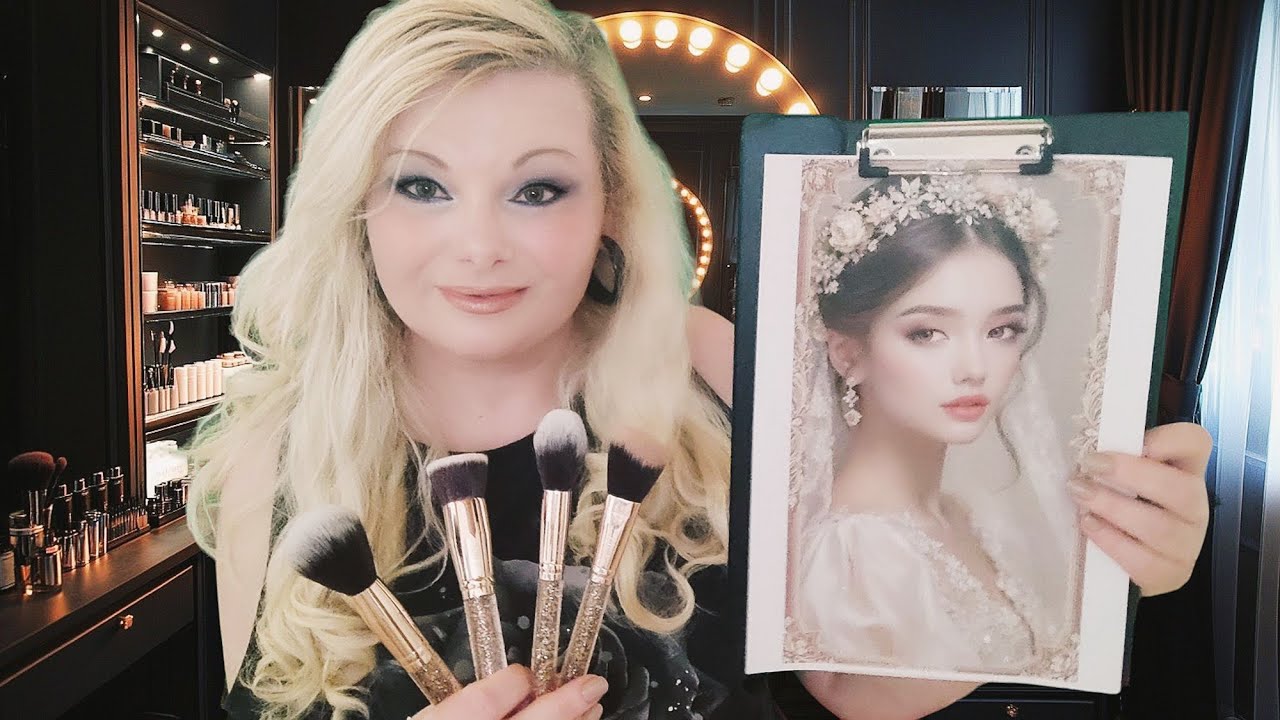 Bridal Makeup Consultation Roleplay Makeup Lady Does Your Wedding Makeup ASMR