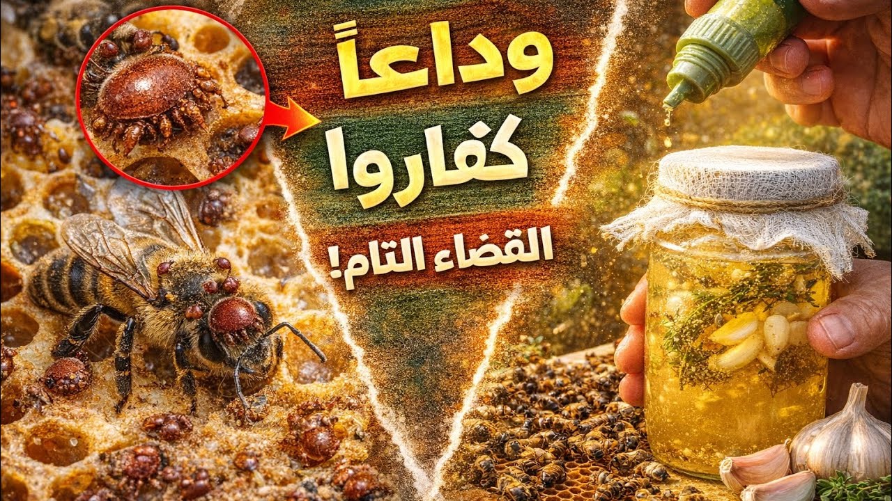 علاج منزلي فتاك للقضاء على الفاروا التي تصيب النحل 