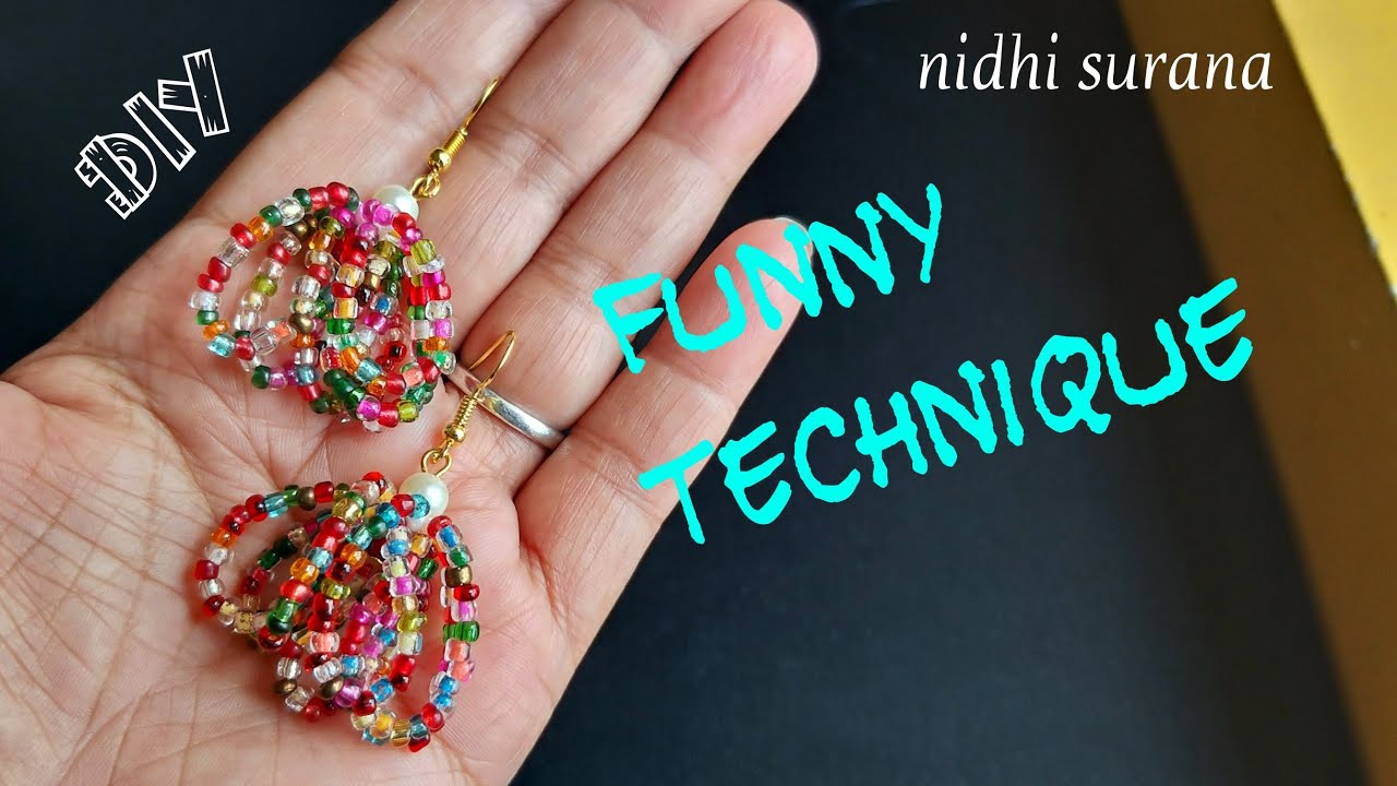 😆Loopy Loops Earrings || Multicolour Seed bead (0204) earrings