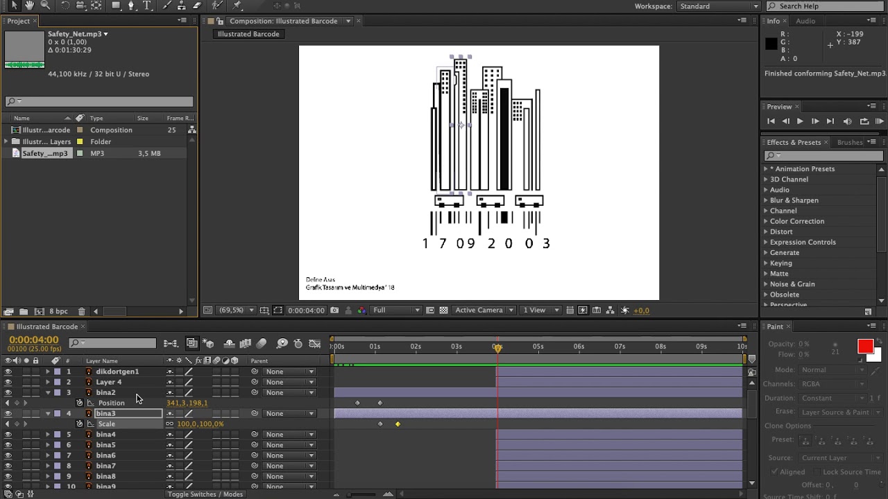 After Effects 3 -  Müzik Ekleme