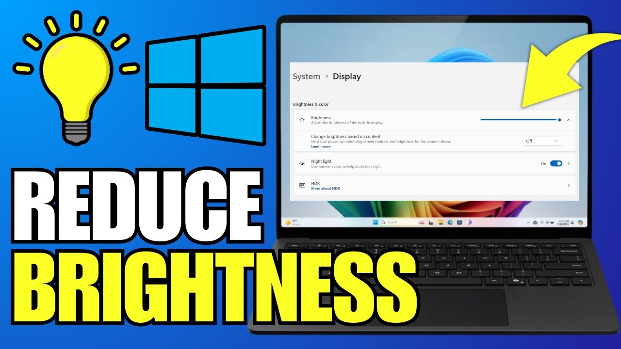 Как сделать яркость ноутбука еще ниже (Windows 11)