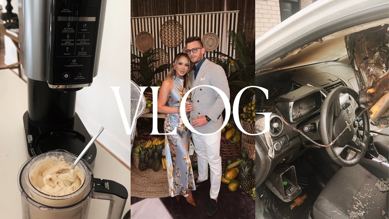 A car caught on FIRE in my driveway.. +  Healthy Ice Cream Recipes + NEW SUMMER SHOES