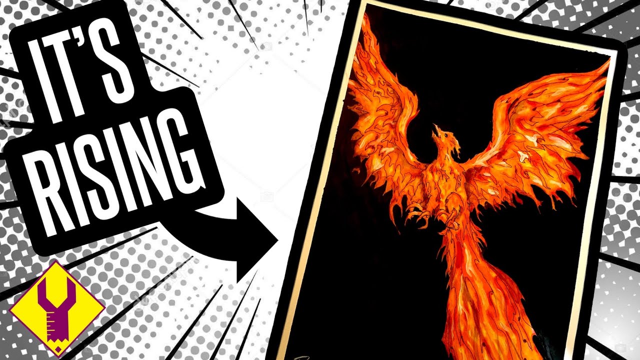 Drawing a PHOENIX in COLORED INK
