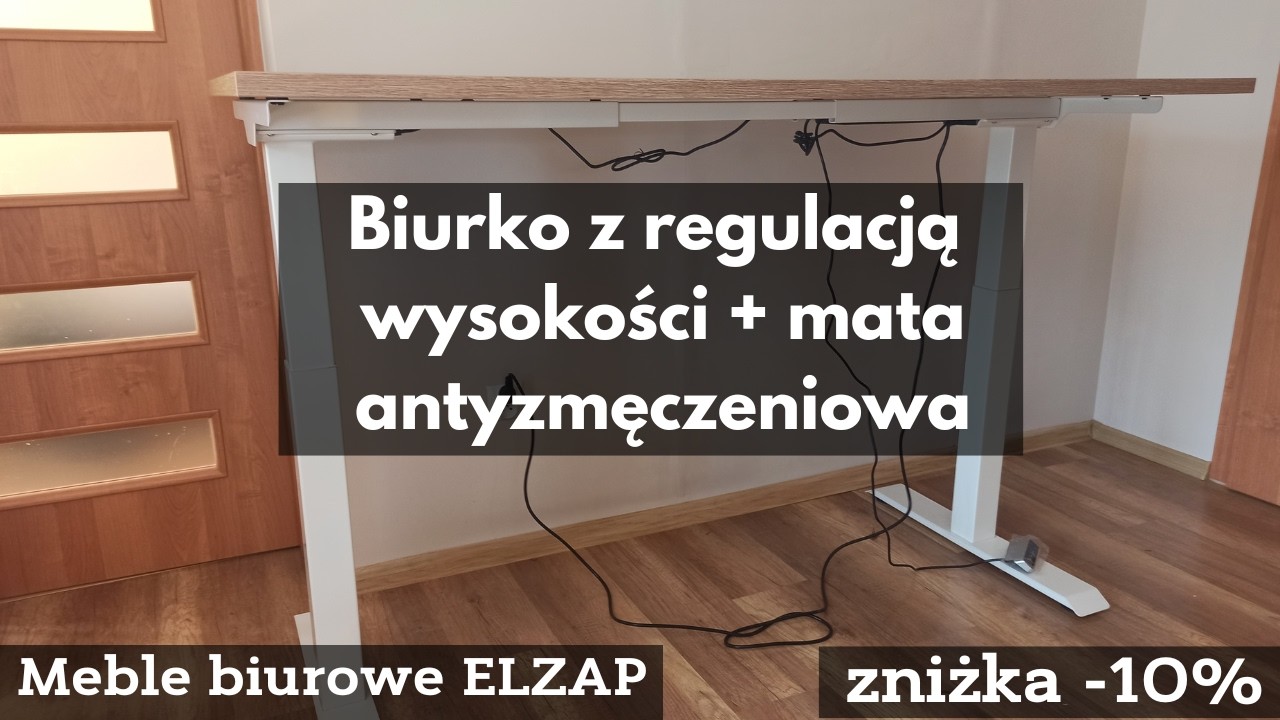 Biurko Z Regulacją Wysokości ELZAP 💺 + Mata Antyzmęczeniowa 💎 Recenzja + Rabat 💻