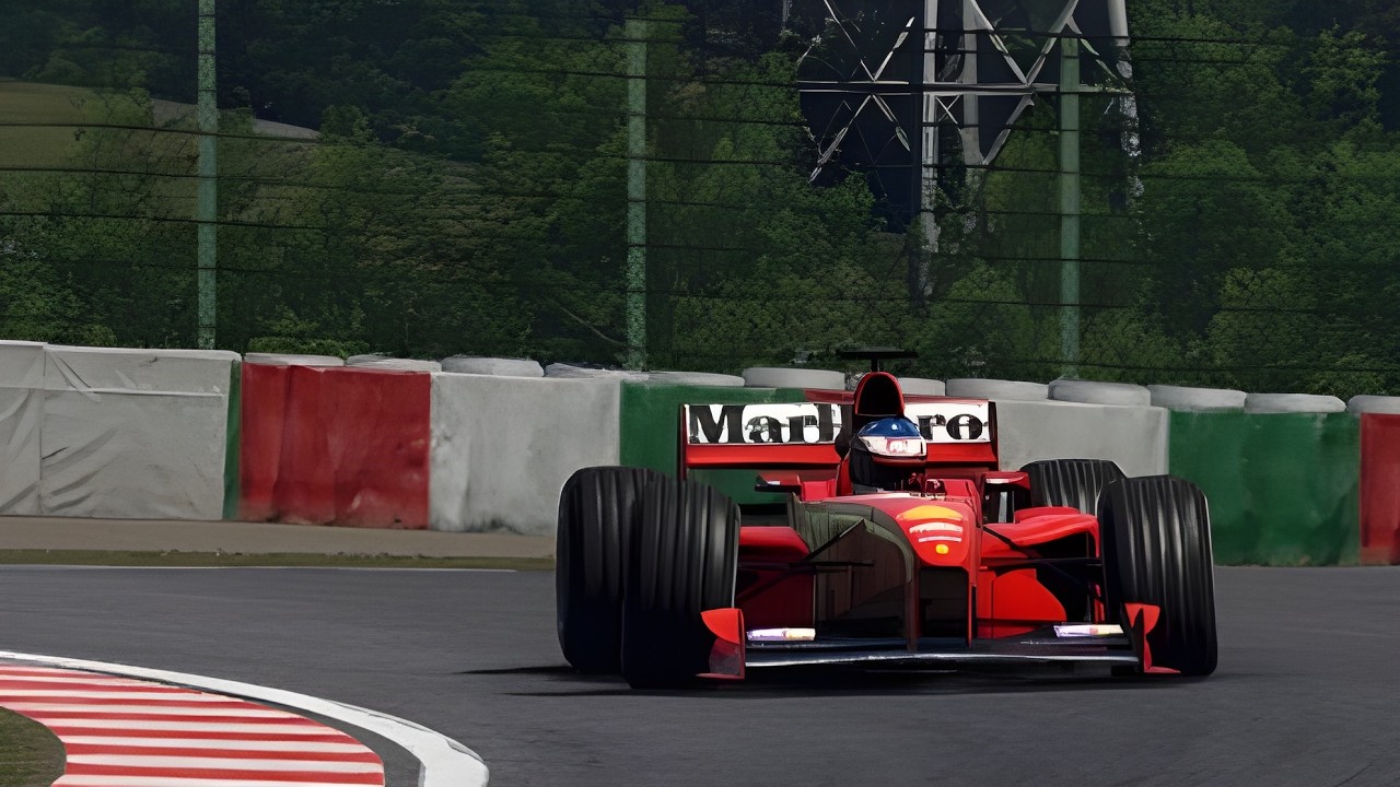 Michael Schumacher in the Ferrari F399 at Classic Suzuka 1999 - Assetto Corsa TV Cam