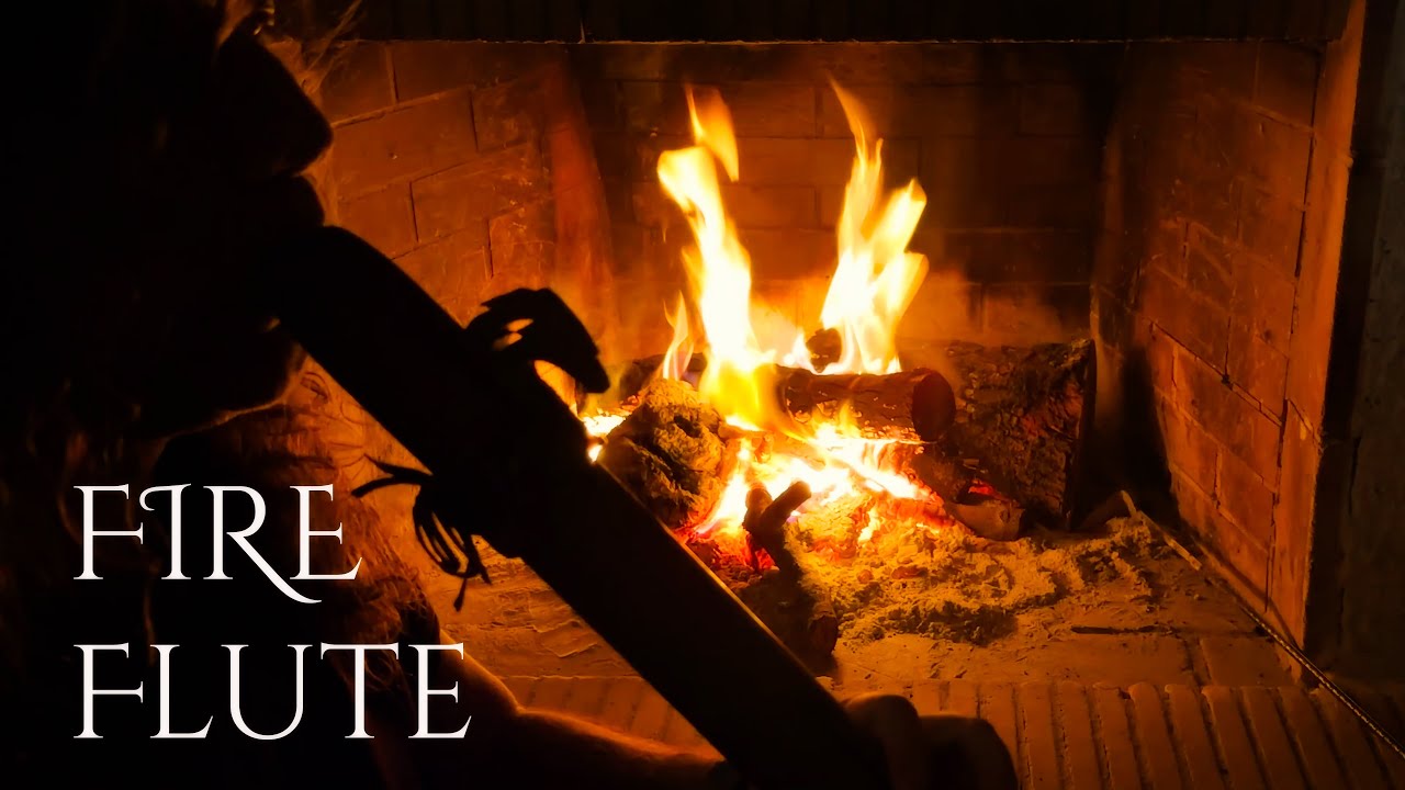 Sacred Serenity - Native American Flute Meditation by the Fireplace