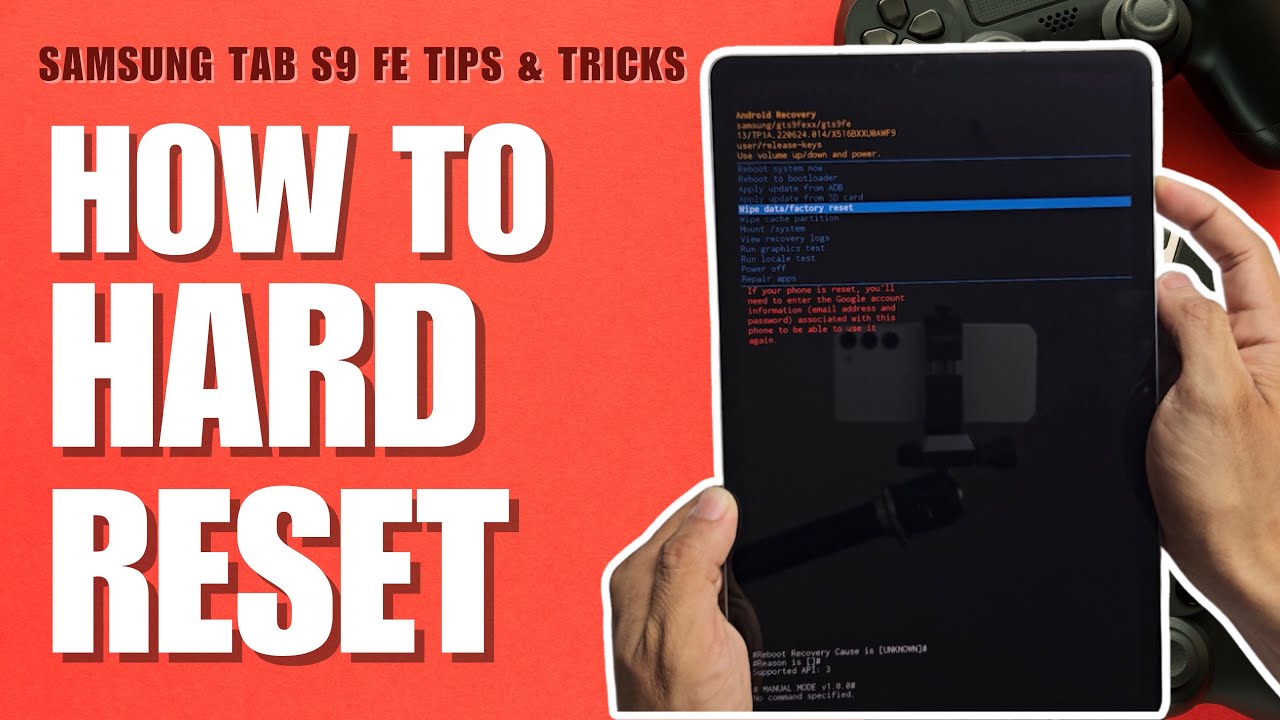 How to Hard Reset Samsung Galaxy Tab S9 FE | Removing Password Unlock
