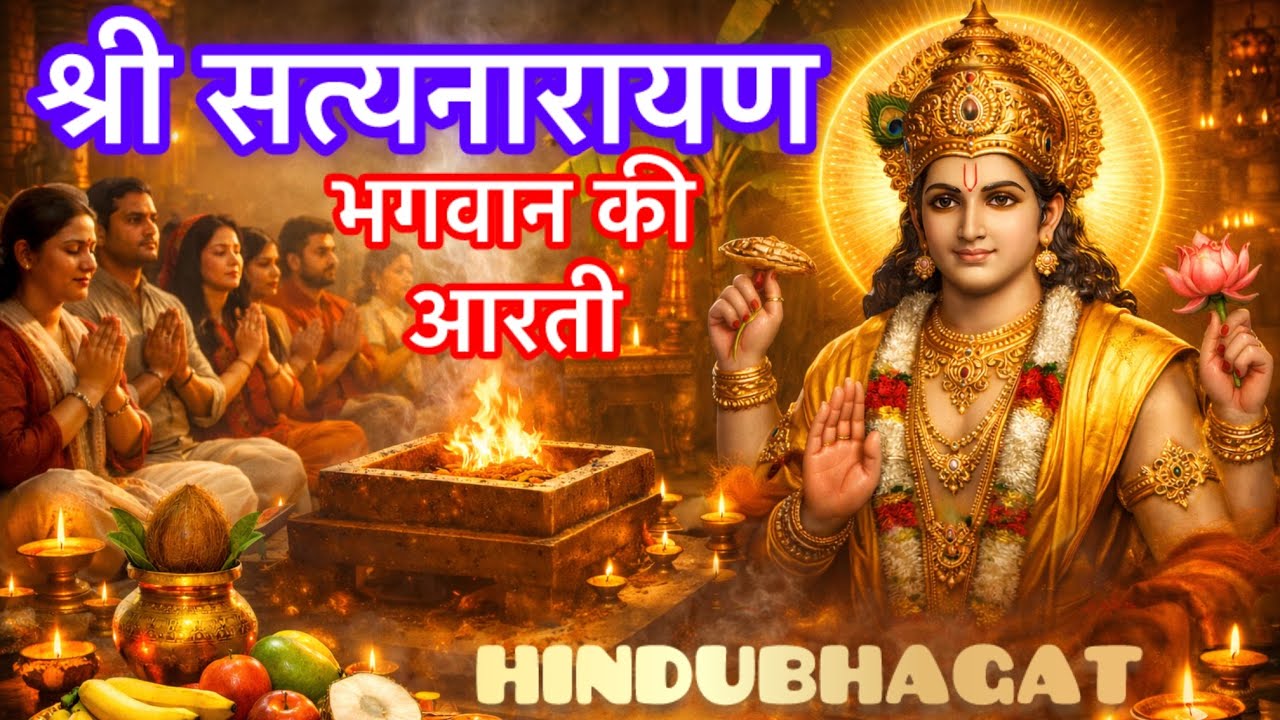 🪔 श्री सत्यनारायण भगवान की आरती 🪔 #satyanarayanaarti #aarti #bhajan #hindubhagat #vishnu #राम_मंदिर