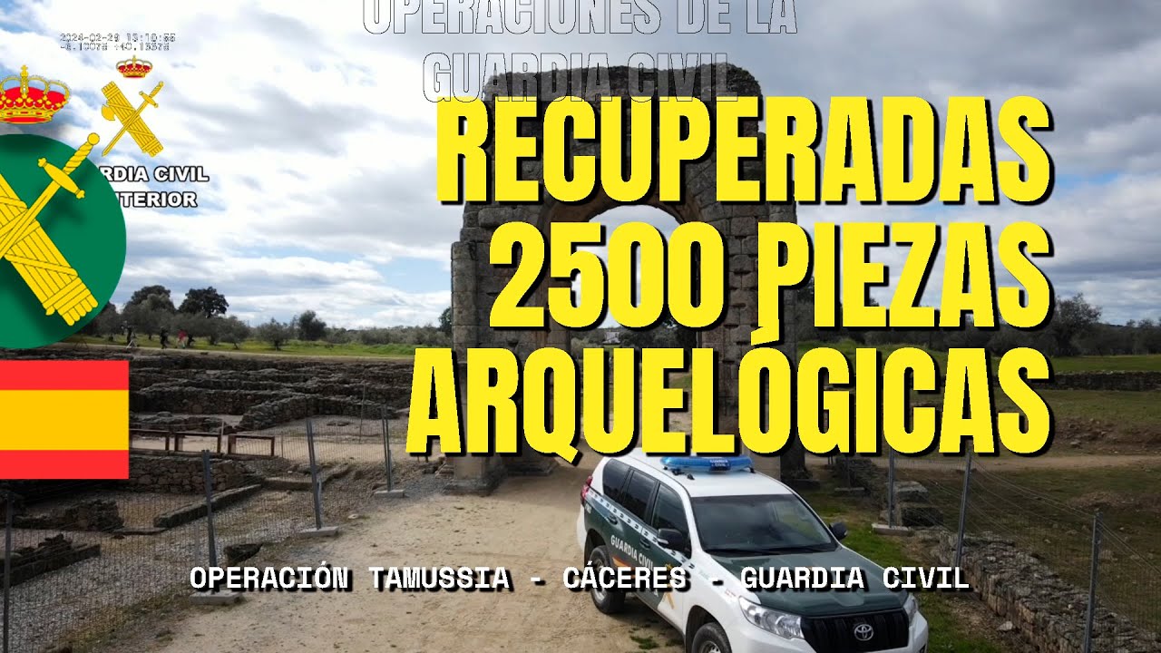 Recuperadas 2500 piezas arqueológicas del siglo I a.C. de un grupo criminal en Extremadura.