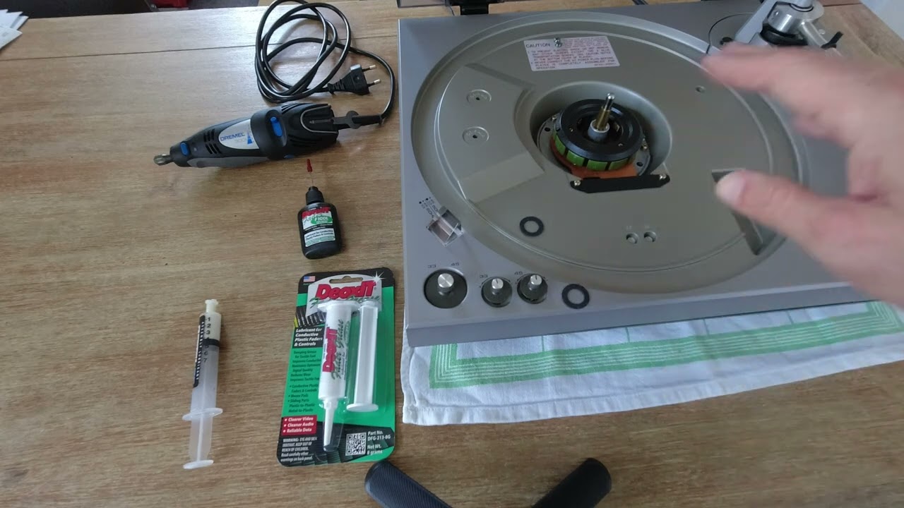 Technics SL-1300 - Part E. Fixing the cracked speed selector + trick for stable speed