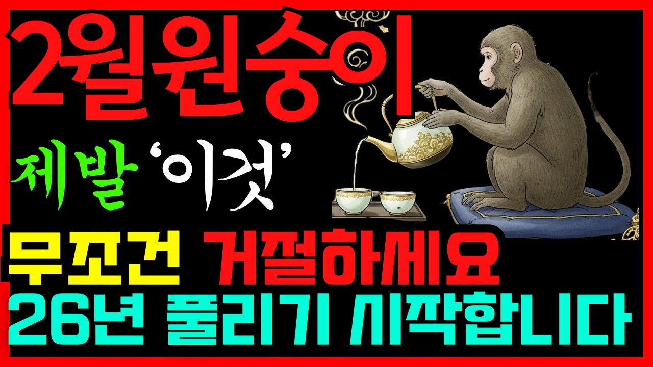 2월원숭이 제발 이것만큼은 무조건 '거절' 하세요