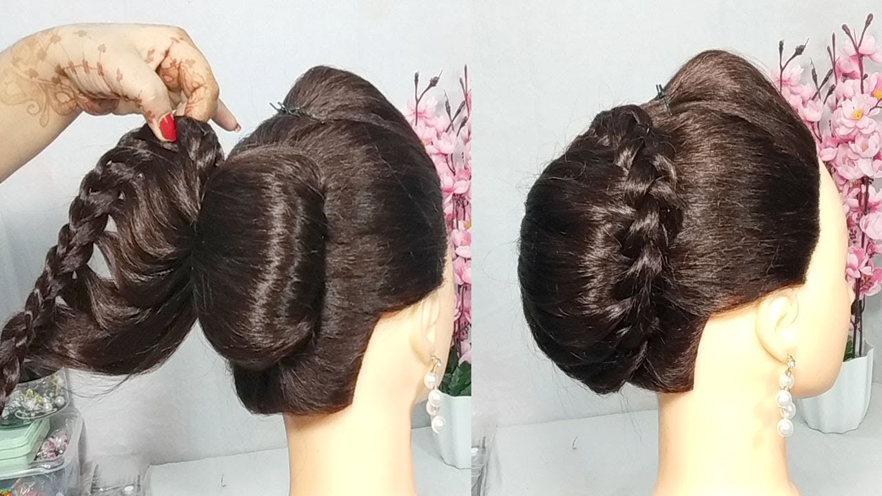 very easy french bun hairstyle with trick | French Roll, French Twist Hairstyle | cute hairstyles