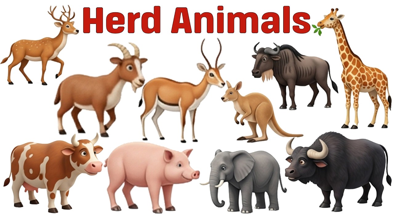 Top 10 Herd Animals for Kids 🐘 | Animals That Live in Groups | Fun Animal Facts #HerdAnimals