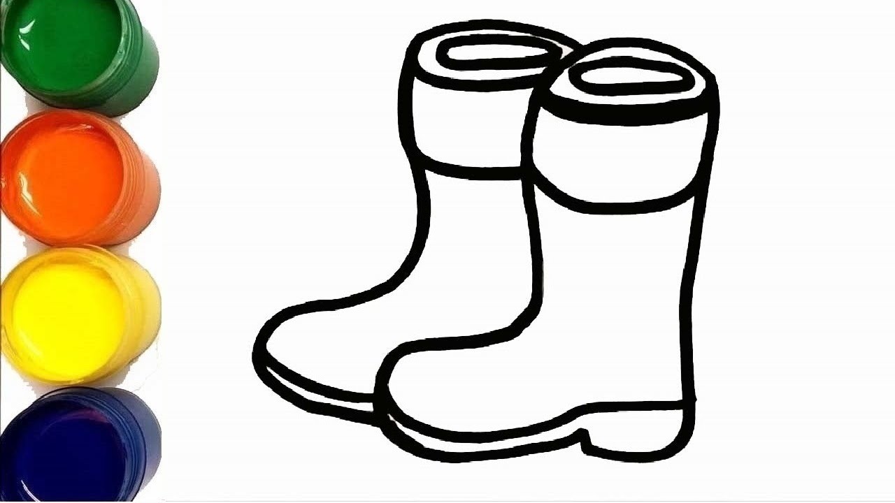 Сурет салу Етік | How to draw Boots | Bolalar uchun Botinkalar rasm chizish