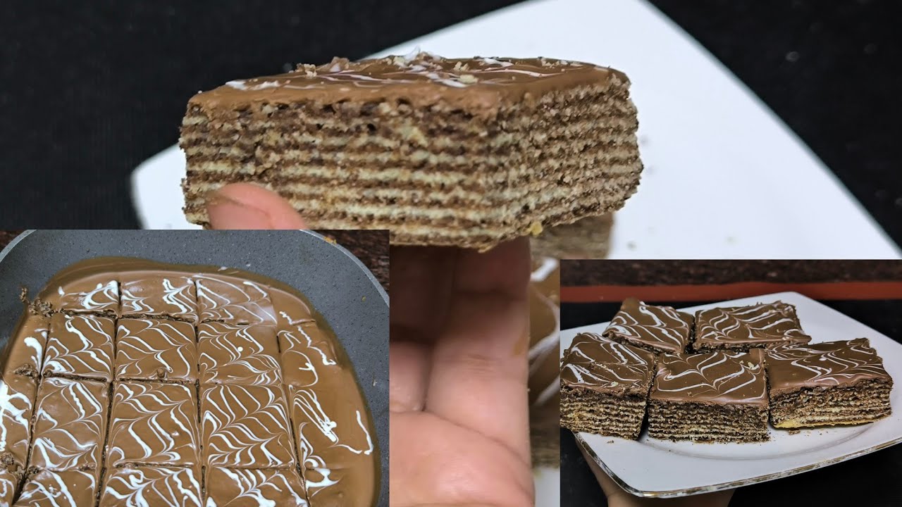 كيكة الويفر اللي مكسره الدنيا! أسهل حلو سريع هيعجب كل اللي حواليكي