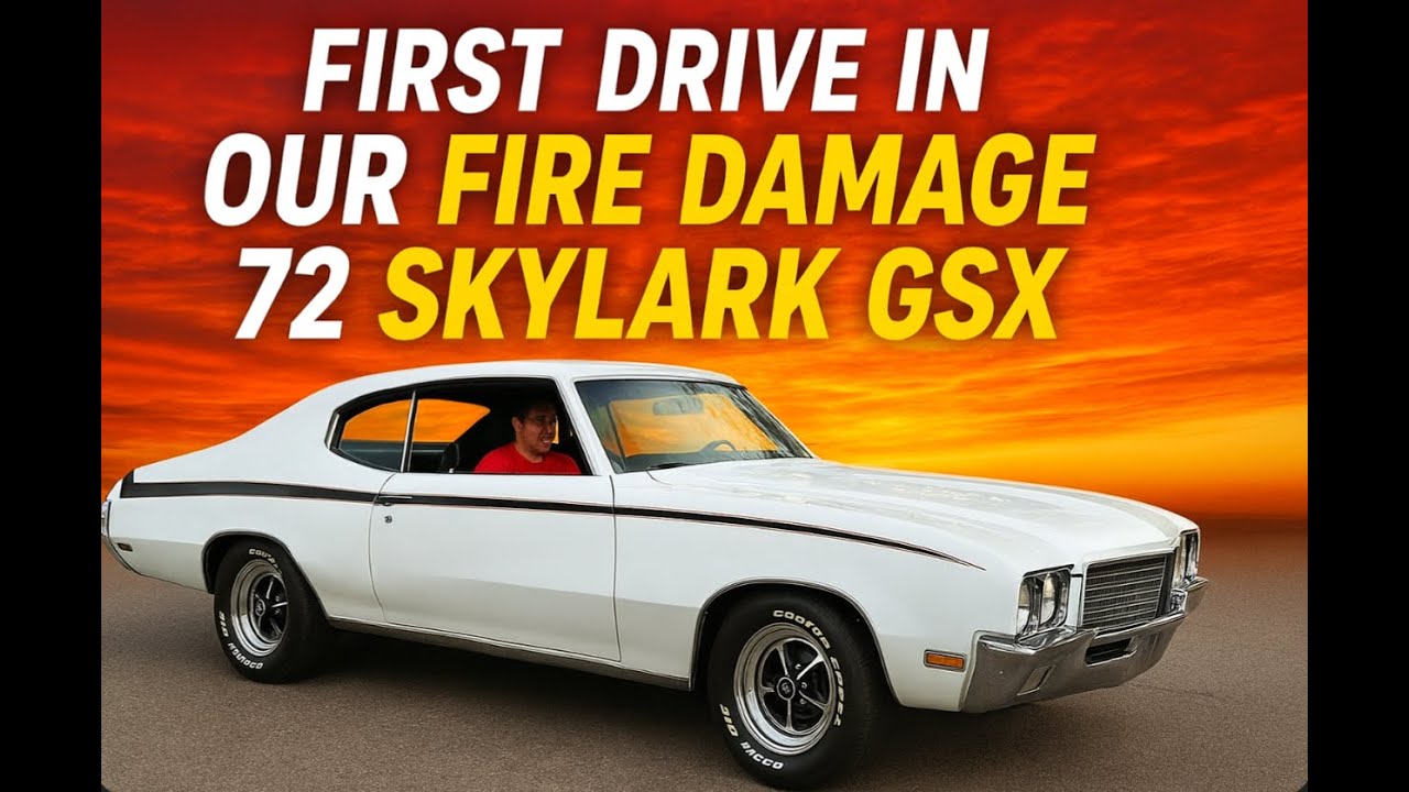🔥 Первая поездка на нашем пострадавшем от пожара Buick Skylark GSX 1972 года!
