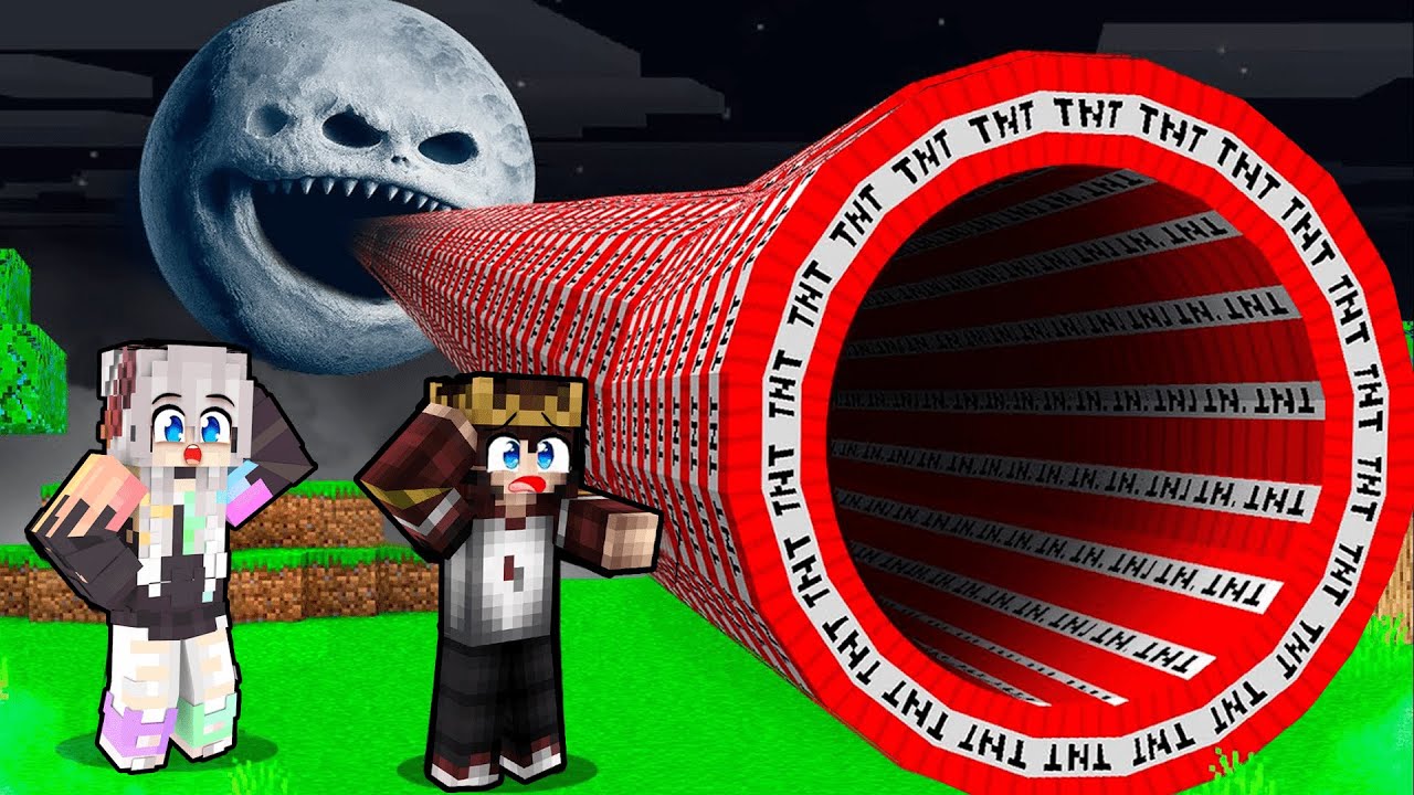 Minecraft'ta Korkunç Ay'a Giden TNT Tüneli Bulduk