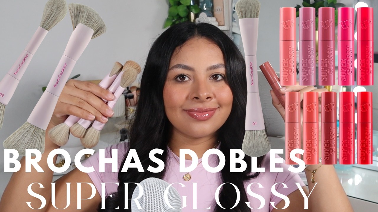 BROCHAS DOBLE ROSA DUAL ENDED BEAUTY CREATIONS, PINK UP  SUPER GLOSSY TODOS LOS TONOS | HolaLizy 🦋