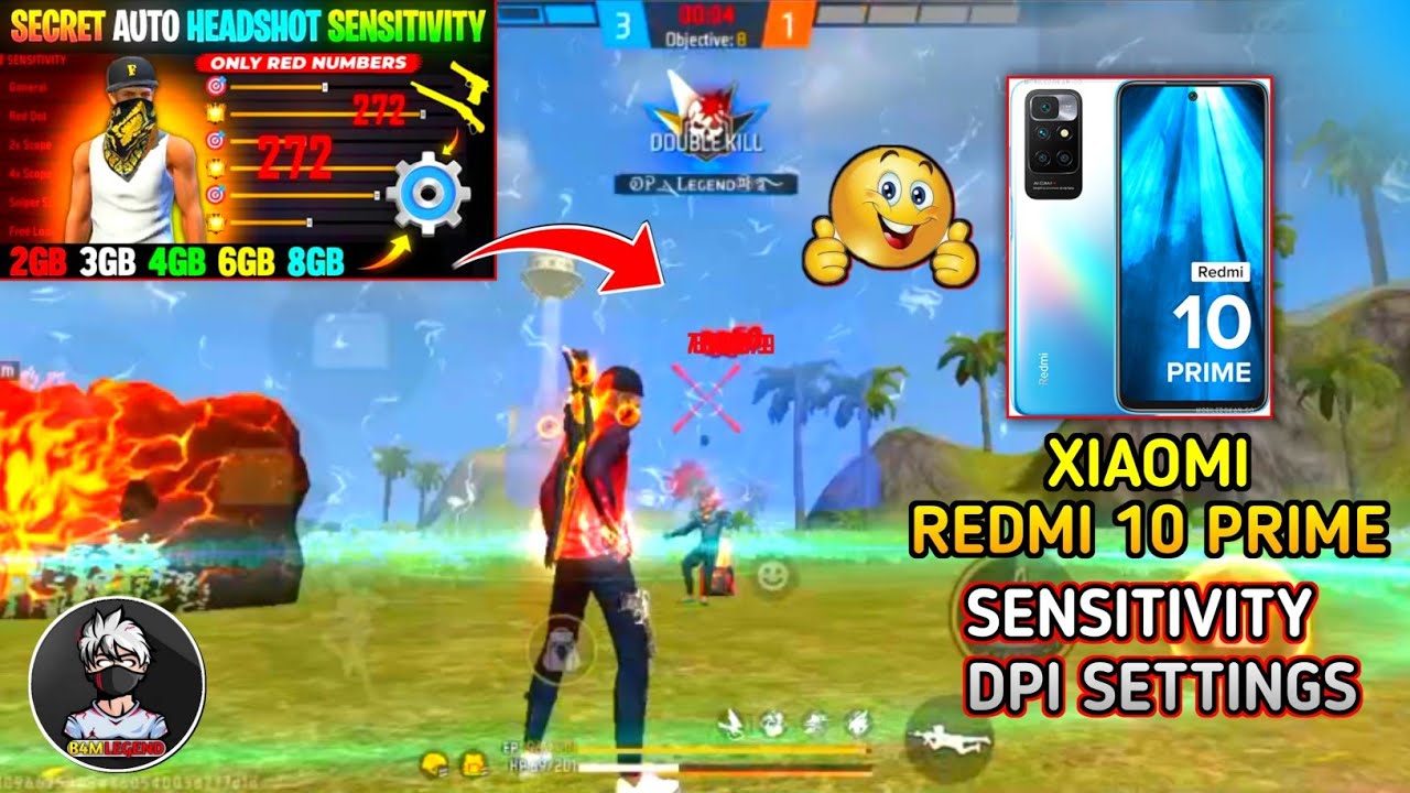 Xiaomi Redmi 10 Prime Free Fire Sensitivity + Hud + Dpi Setting