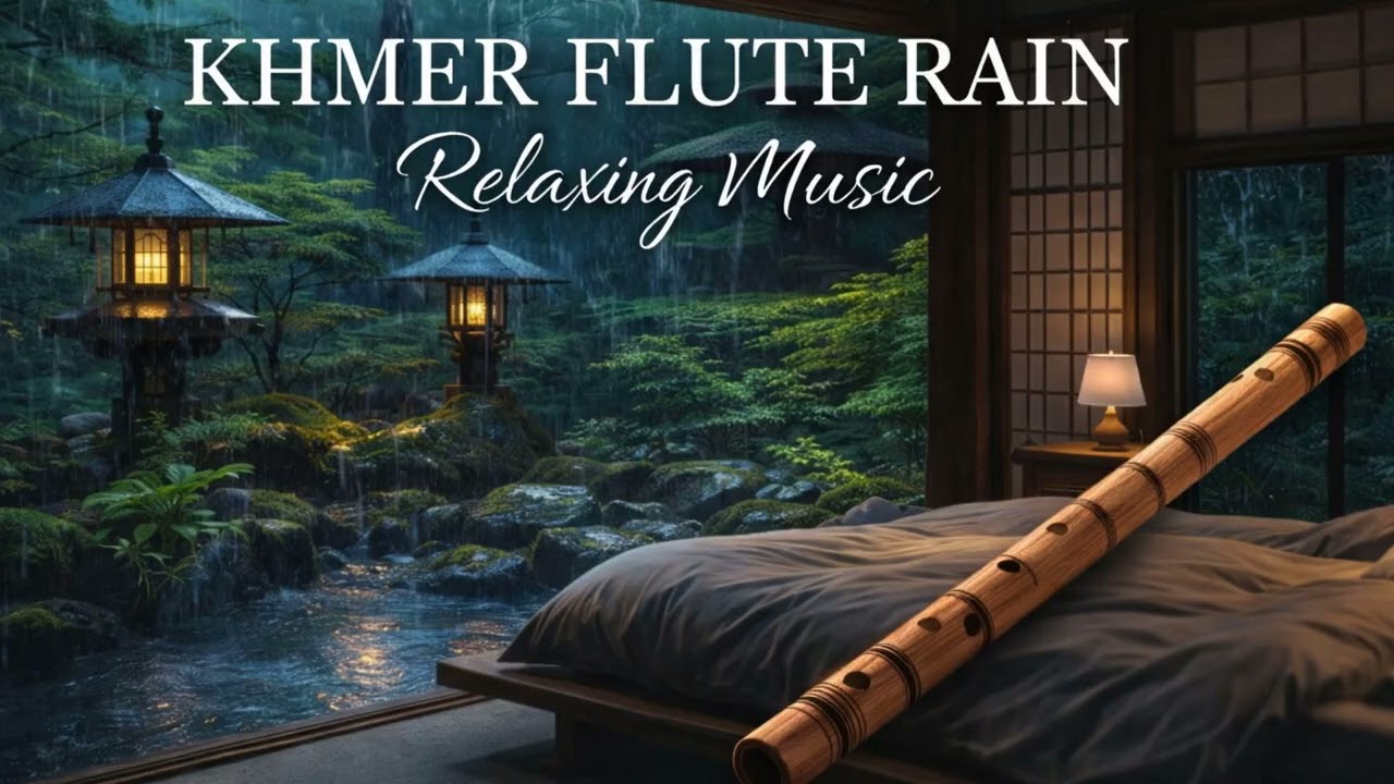 Khmer flute Rain Relaxing Music