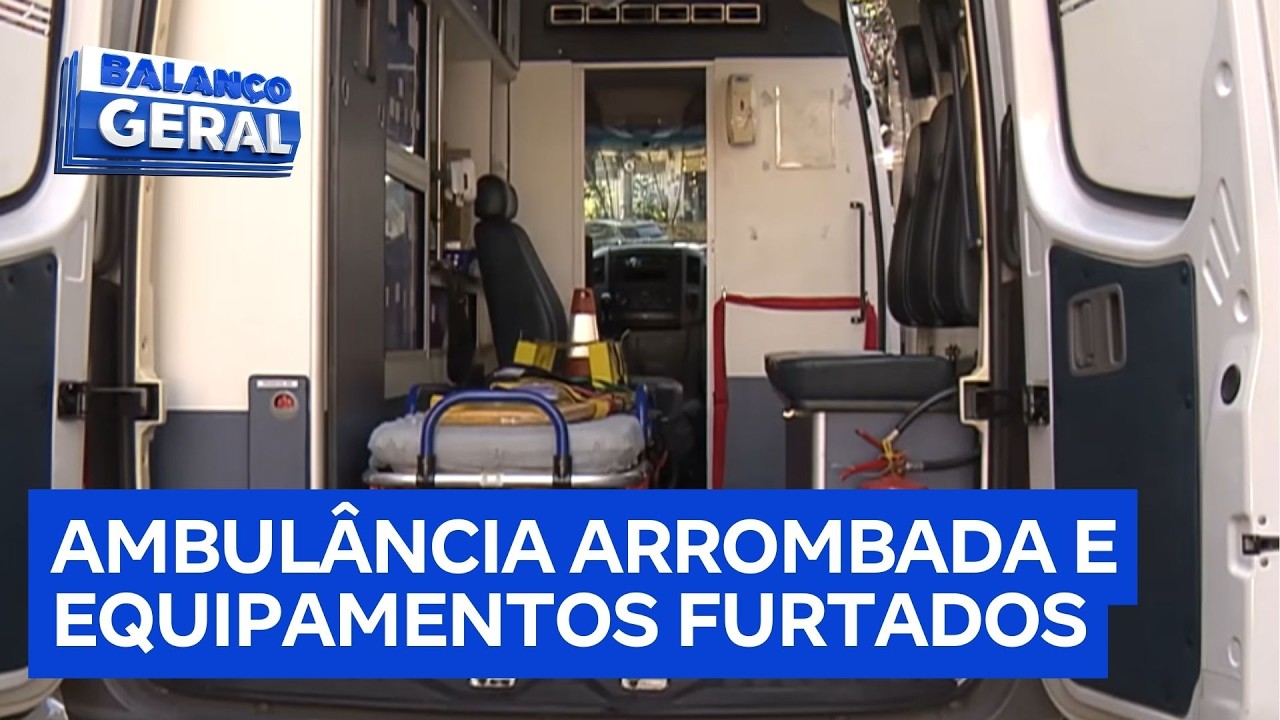 Bandidos furtam desfibrilador e respirador de ambulância do SAMU