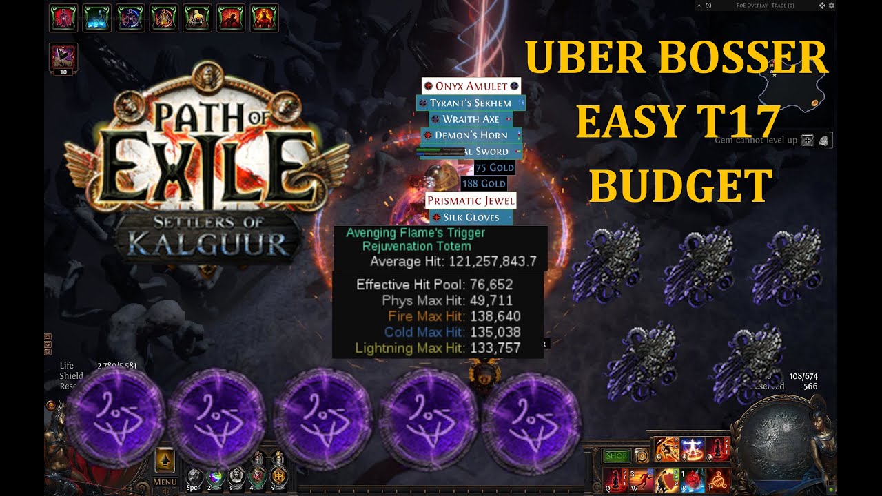 Poe 3.27 | Budget | Uber Boss Killer | Easy T17 | Cheapest Build | Tanky | High DMG| Flamewood Totem
