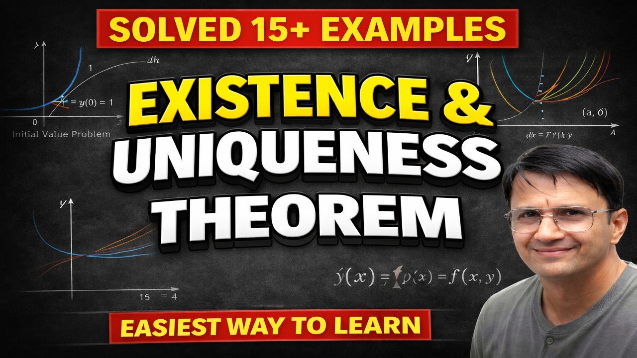 Examples of Existence & Uniqueness Theorem | Initial Value Problem | Easiest Way
