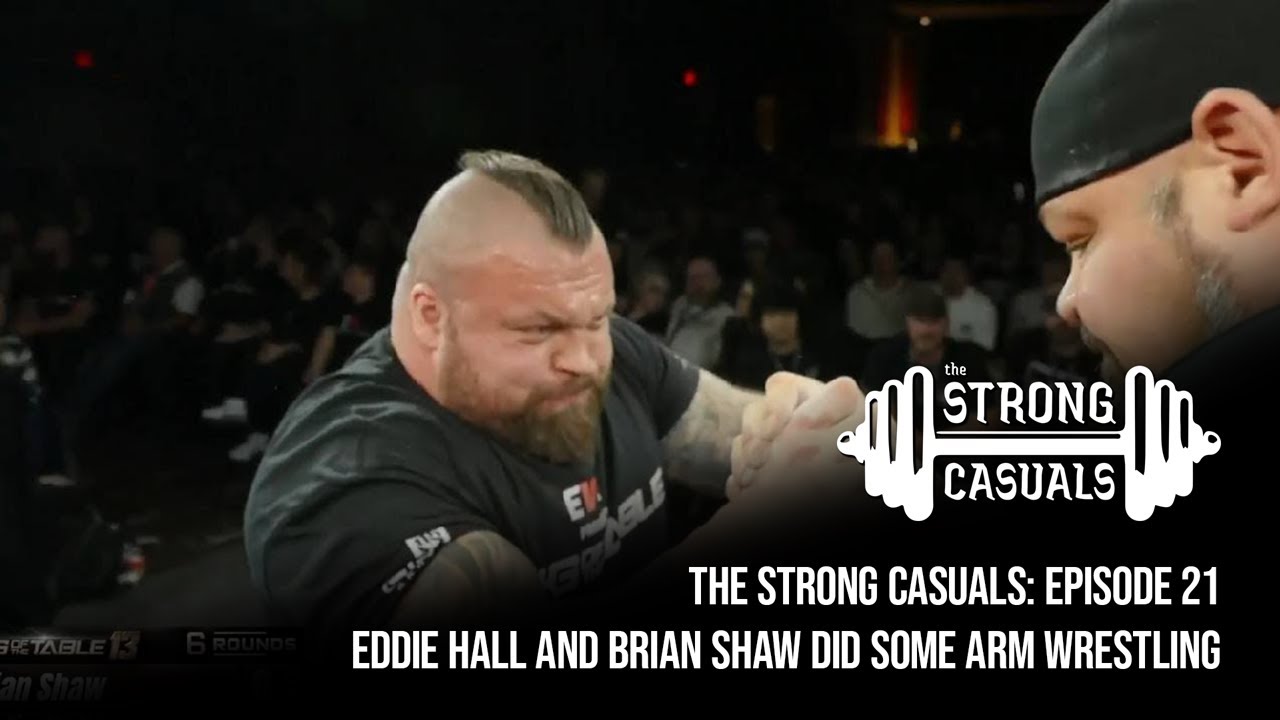 Eddie Hall and Brian Shaw did some arm wrestling #armwrestling #kingofthetable