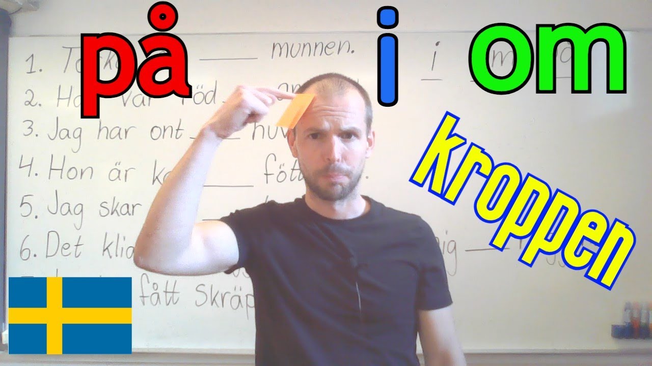 på, i, om (prepositioner och kroppen) SFI