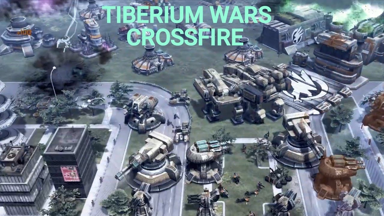 Command & Conquer 3 Tiberium Wars.Противостояние двум противникам ИИ сложности убийца.#cnc #gaming