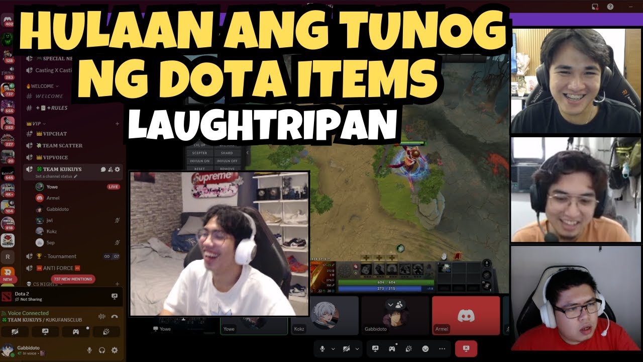 DOTA ITEMS PAHULA GAME NI YOWE | WITH GABBI, JUWEL, KOKZ | NASETUPAN PA NG TRASHTALK SA LAST