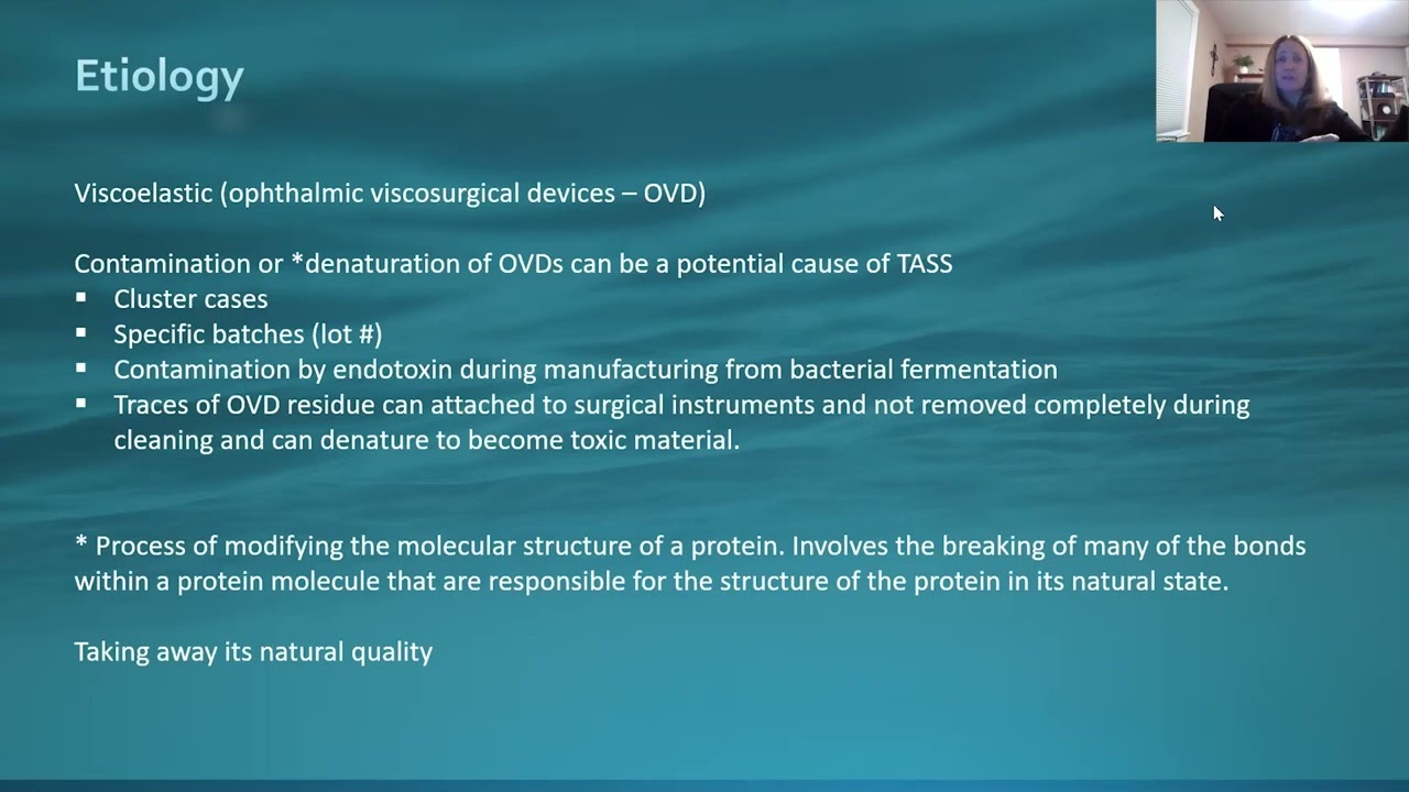 Lecture: Toxic Anterior Segment Syndrome: Etiology and Prevention