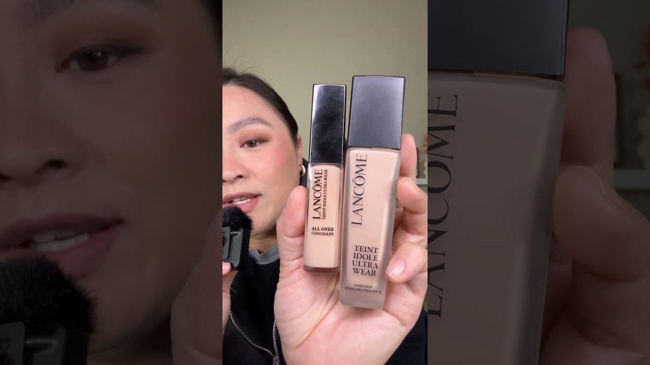 Нанесение тонального крема Lancome Teint Idole Ultra Wear Foundation и консилера All Over Conceal...