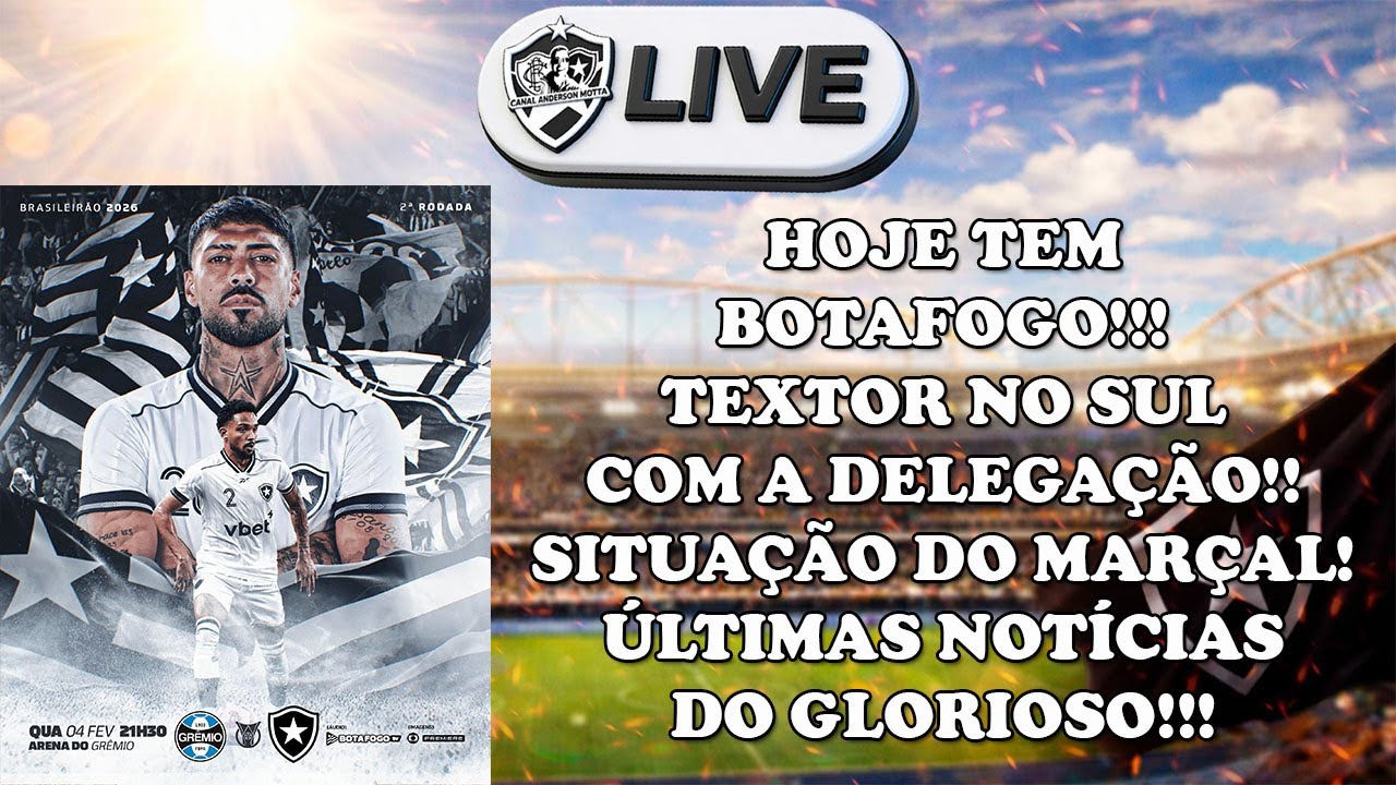 LIVE ALVINEGRA RAIZ - HOJE TEM BOTAFOGO!!TEXTOR NO SUL!SITUAÇÃO DO MARÇAL!ÚLTIMAS NOTÍCIAS!!