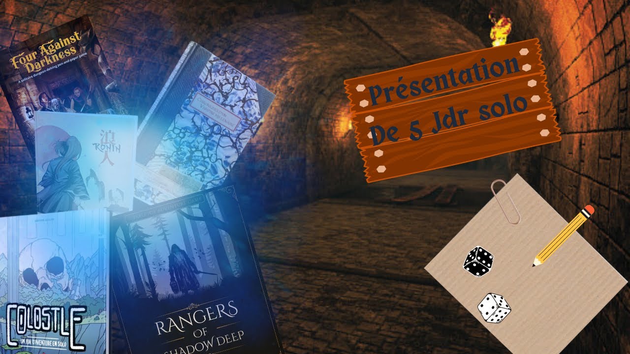 Présentation de 5 livres solo (Jdr/aventures) francophones