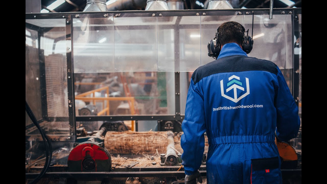 wood wool manufacturing process by Great British Woodwool