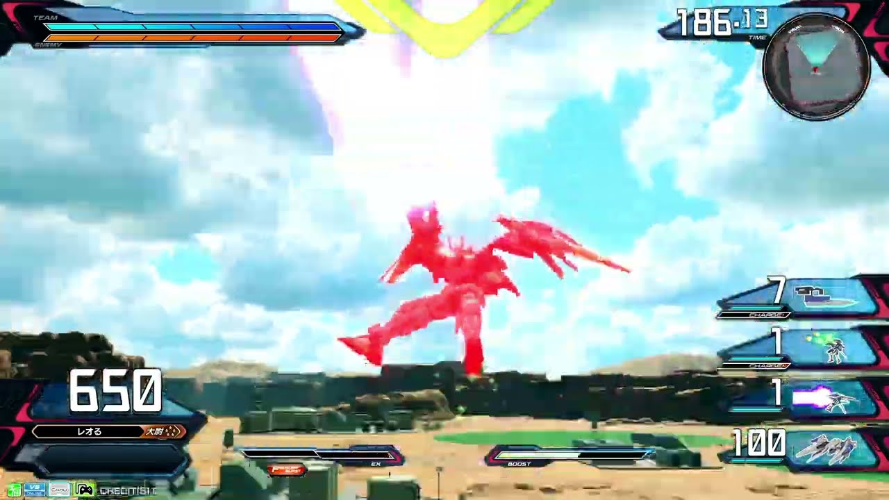 【EXVSXB】ダブルオーガンダム　F覚醒　魅せコン