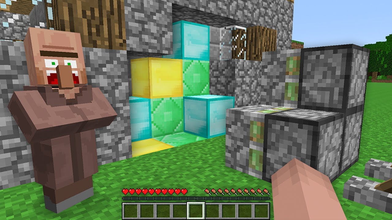 BETTER WAY to GRIEF VILLAGER HOUSE in Minecraft ! HOW TO GRIEF MOB !
