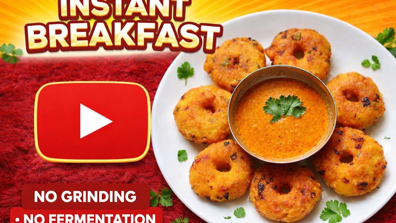Instant breakfast | No Grinding Vada |Easy Vada |instant vada