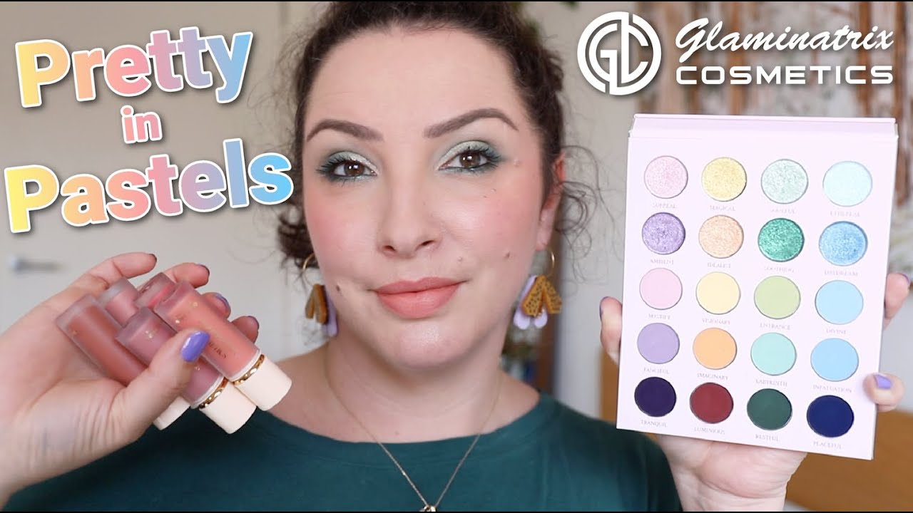 Glaminatrix Pretty in Pastels Palette + Cheek & Lip Flush review, demo, wear test, 9 looks!