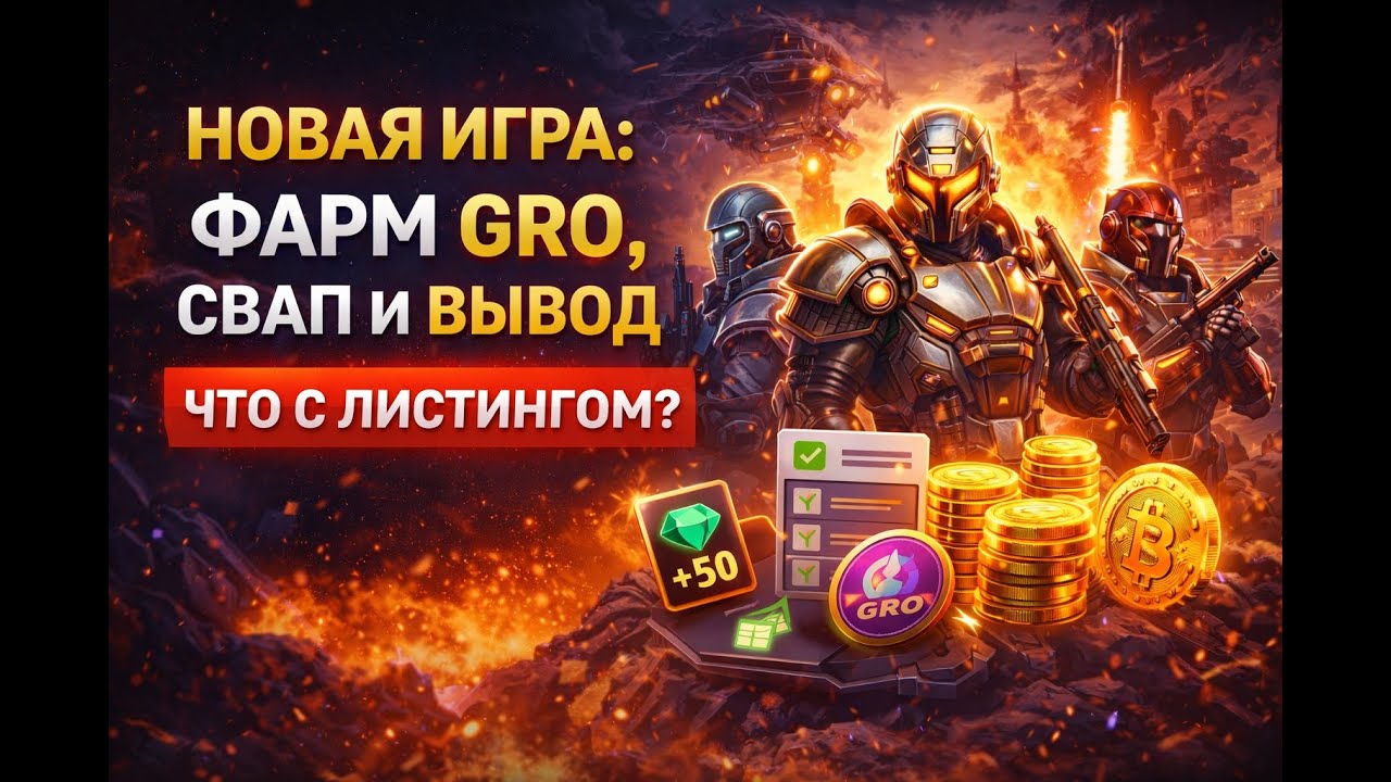 Новая игра: фарм GRO, свап и вывод &mdash; что с листингом