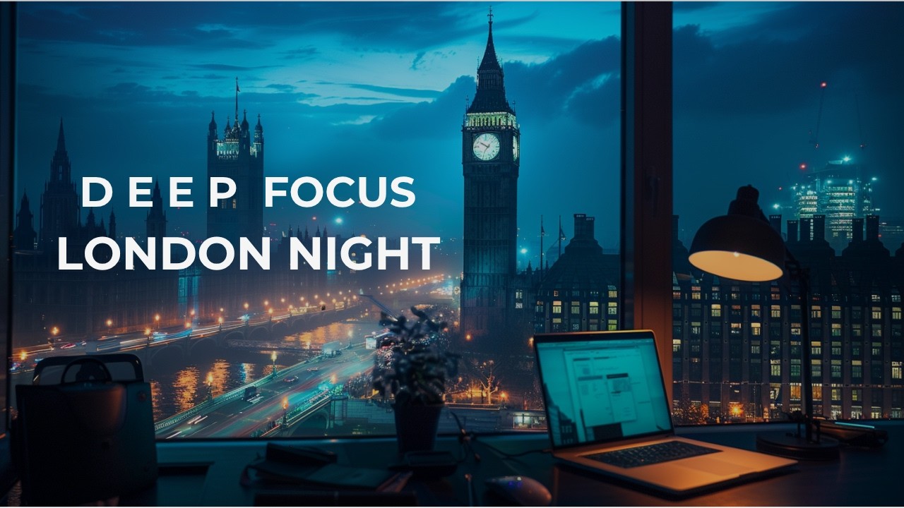 London Night Workspace | 3 Hours Deep Focus Music for Study & Work