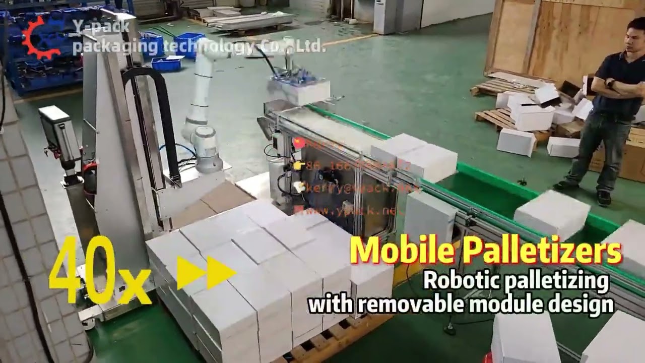 Horizontal Automatic Cartoning Machine and Universal Robots Palletizing For Milk Powder Cans